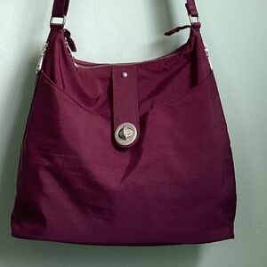 Baggallini Large Plum Berry Color Turn Lock Crossbody